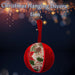 Christmas Hanging Ball Decoration 21cm x 13cm Red X 1