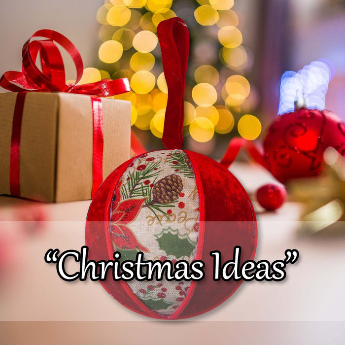Christmas Hanging Ball Decoration 21cm x 13cm Red X 1