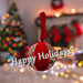Christmas Hanging Ball Decoration 18cm x 10cm Red X 1