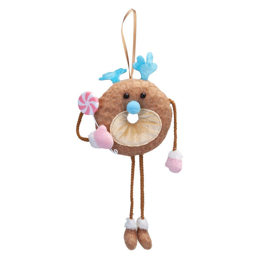 Christmas Doughnut Hanging Decoration 31cm x 15cm Pink X 1