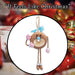 Christmas Doughnut Hanging Decoration 31cm x 15cm Pink X 1