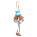 Christmas Hanging Decoration 31cm x 15cm Blue X 1