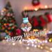 Christmas Hanging Decoration 31cm x 15cm Blue X 1