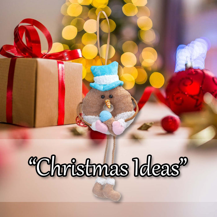 Christmas Hanging Decoration 31cm x 15cm Blue X 1