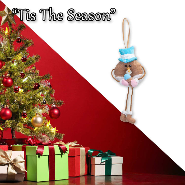 Christmas Hanging Decoration 31cm x 15cm Blue X 1