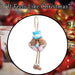 Christmas Hanging Decoration 31cm x 15cm Blue X 1