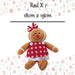 Christmas Gingerbread Woman Decoration 18cm x 19cm Red X 1