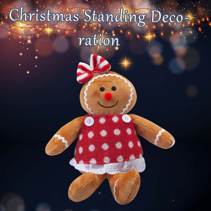 Christmas Gingerbread Woman Decoration 18cm x 19cm Red X 1