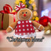 Christmas Gingerbread Woman Decoration 18cm x 19cm Red X 1