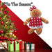 Christmas Gingerbread Woman Decoration 18cm x 19cm Red X 1