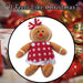 Christmas Gingerbread Woman Decoration 18cm x 19cm Red X 1