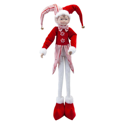 Christmas Standing Elf Decoration 66cm x 14cm Red X 1