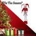 Christmas Standing Elf Decoration 66cm x 14cm Red X 1