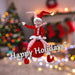 Christmas Sitting Elf Decoration 62cm x 20cm Red X 1