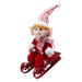 Christmas Elf On Sledge Decoration 31cm x 16cm Red X 1