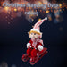 Christmas Elf On Sledge Decoration 31cm x 16cm Red X 1
