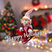 Christmas Elf On Sledge Decoration 31cm x 16cm Red X 1