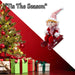 Christmas Elf On Sledge Decoration 31cm x 16cm Red X 1