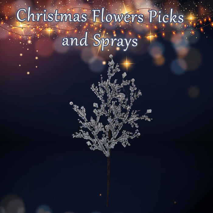Christmas Ice Cube Spray Decoration 48cm x 22cm Clear X 1
