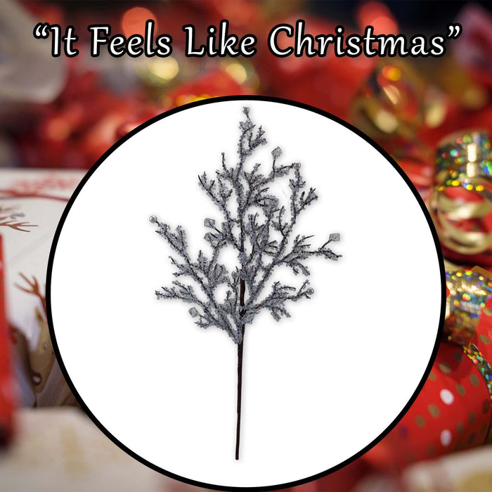 Christmas Ice Cube Spray Decoration 48cm x 22cm Clear X 1
