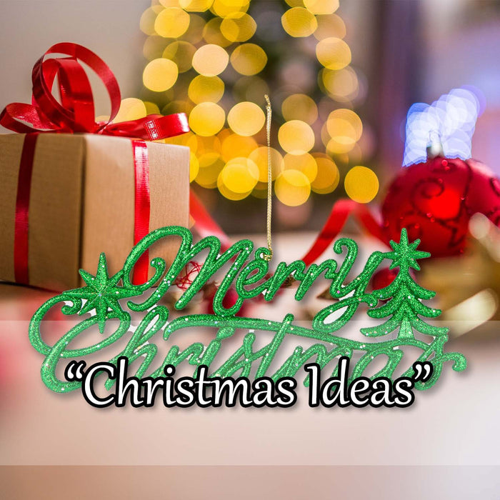 Christmas Merry Christmas Hanging Decoration 14cm x 20cm Green X 1