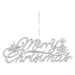 Christmas Merry Christmas Hanging Decoration 14cm x 20cm White X 1