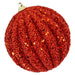 Christmas Glitter Hanging Ball Decoration 12cm x 11cm Red X 1