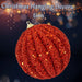 Christmas Glitter Hanging Ball Decoration 12cm x 11cm Red X 1