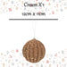 Christmas Glitter Hanging Ball Decoration 12cm x 11cm Cream X 1