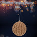 Christmas Glitter Hanging Ball Decoration 12cm x 11cm Cream X 1