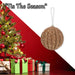 Christmas Glitter Hanging Ball Decoration 12cm x 11cm Cream X 1