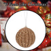 Christmas Glitter Hanging Ball Decoration 12cm x 11cm Cream X 1