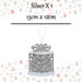 Christmas Gift Box Hanging Decoration 13cm x 12cm Silver X 1