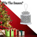 Christmas Gift Box Hanging Decoration 13cm x 12cm Silver X 1