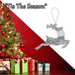 Christmas Glitter Reindeer Hanging Decoration 17cm x 20cm Silver X 1