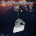 Christmas Glitter Santa Hat Hanging Decoration 11cm x 10cm Silver X 1