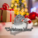 Christmas Glitter Santa Hat Hanging Decoration 11cm x 10cm Silver X 1