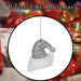 Christmas Glitter Santa Hat Hanging Decoration 11cm x 10cm Silver X 1