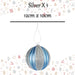 Christmas Hanging Ball Decoration 12cm x 10cm Silver X 1