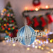 Christmas Hanging Ball Decoration 12cm x 10cm Silver X 1