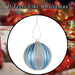 Christmas Hanging Ball Decoration 12cm x 10cm Silver X 1