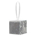 Christmas Gift Box Hanging Decoration 6cm x 6cm Silver X 1