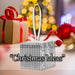 Christmas Gift Box Hanging Decoration 6cm x 6cm Silver X 1