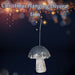 Christmas Velvet Mushroom Hanging Decoration 8cm x 6cm Blue X 1