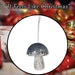 Christmas Velvet Mushroom Hanging Decoration 8cm x 6cm Blue X 1