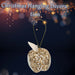 Christmas Velvet Apple Hanging Decoration 13cm x 8cm Gold X 1