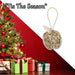 Christmas Velvet Apple Hanging Decoration 13cm x 8cm Gold X 1