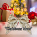 Christmas Velvet Bow Hanging Decoration 18cm x 23cm Gold X 1