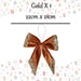 Christmas Velvet Bow Hanging Decoration 22cm x 21cm Gold X 1