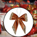 Christmas Velvet Bow Hanging Decoration 22cm x 21cm Gold X 1